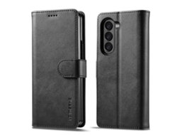 Capa De Couro Com Textura De Bezerro Lc.imeeke Para Samsung Galaxy Z Fold5 5g