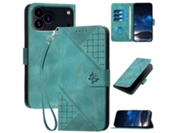 Yx0080 Capa De Celular De Couro Com Padrão De Borboleta Em Relevo E Cordão