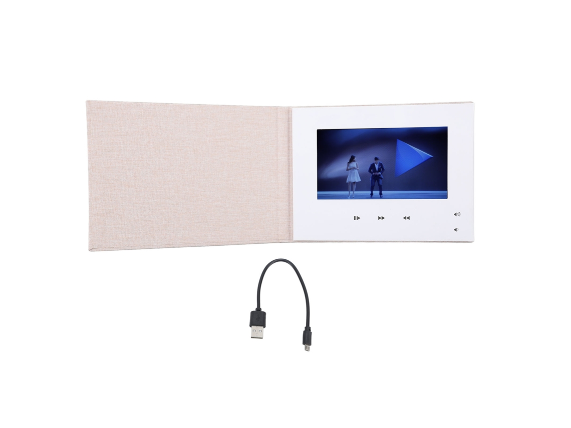 Laxiscreed Cartão De Felicitações Video De 7 Polegadas Com Tela Lcd E 2gb De Armazenamento