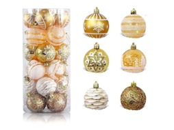 Adornos De Natal: Bolas De 6 Cm, 24 Peças Resistentes À Quebra Para Árvore De Natal