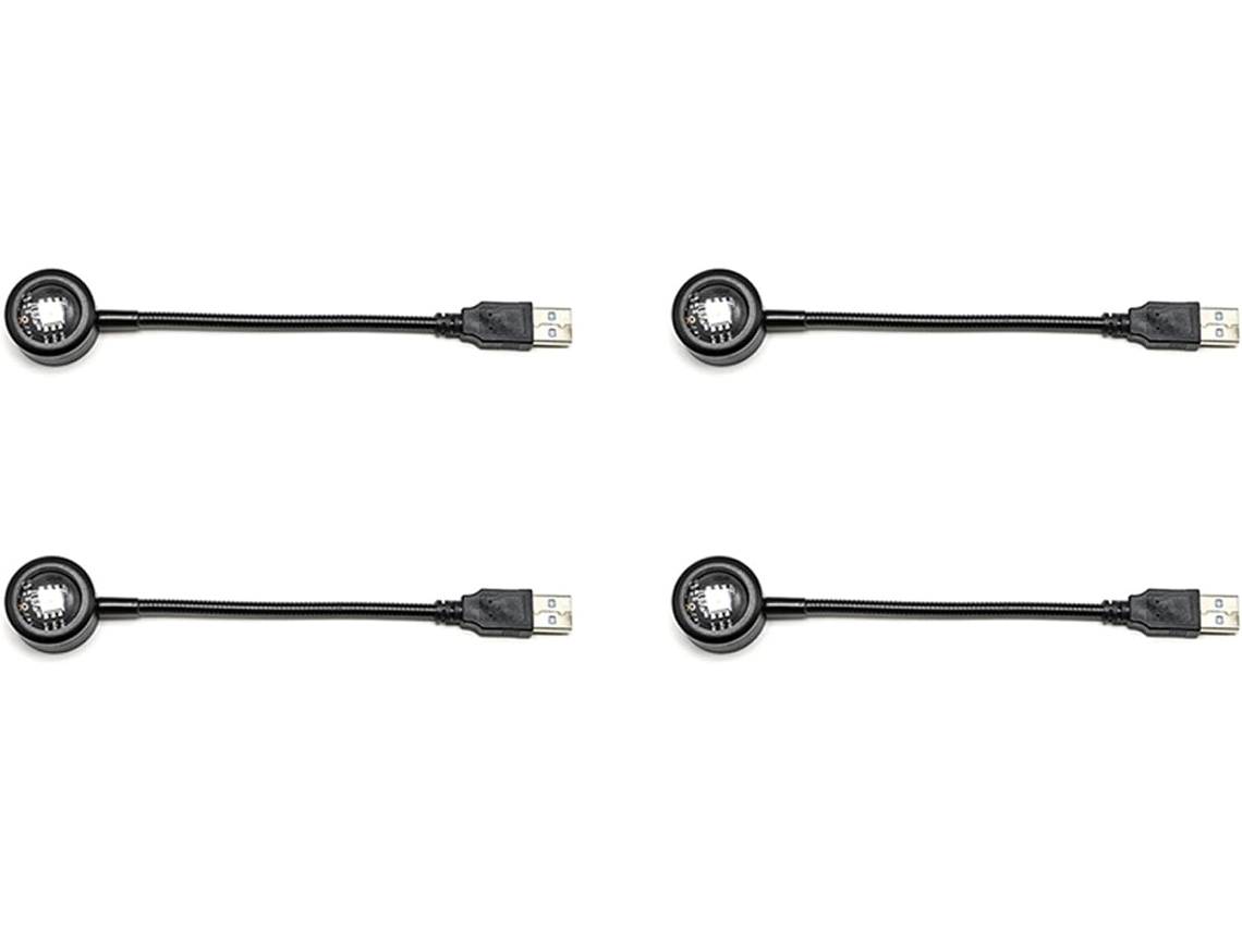 Projetor De Luz Noturna Usb Com 4 Leds, Efeito Pôr Do Sol, Decoração