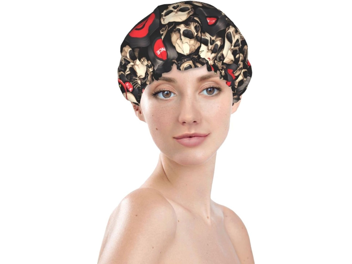 Touca De Banho Feminina, Reutilizável, Impermeável, Dupla Camada, Com Elástico, Ideal Para Cabelos Longos, Perfeita Para