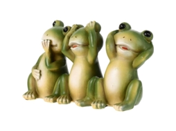 Miniatura de sapo em resina, estatueta colecionável, escultura de animal de desenho animado para decoração de casa.