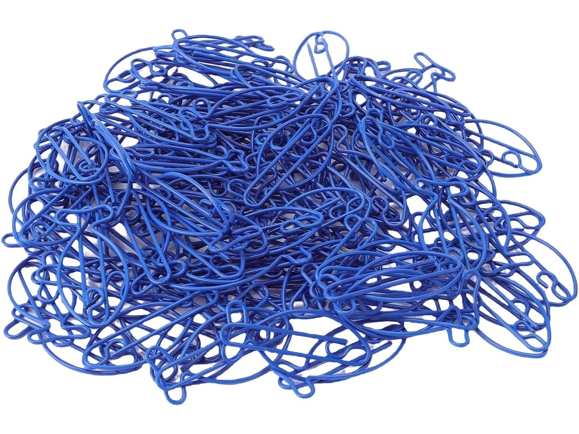 Clips De Papel Em Formato Peixe, Resistentes E Em Ferro Azul Escuro, Ideais Para Uso Diário No Escritório E Na Escola