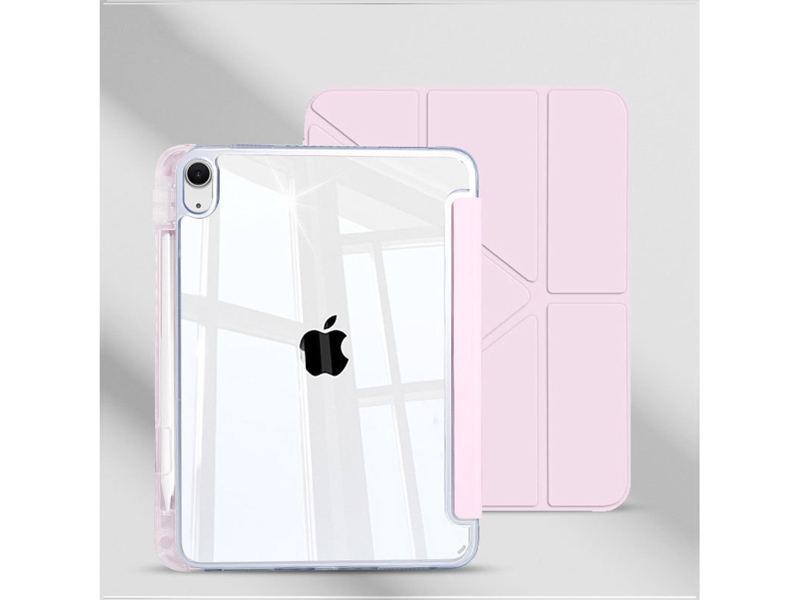 Capa Protetora Para Tablet Huawei Matepad 10.4 Rosa Cereja, Alta Transparência, Dobrável Em 3y, 2025, Alta Transparência. Cor Rosa Cereja. Yunzii