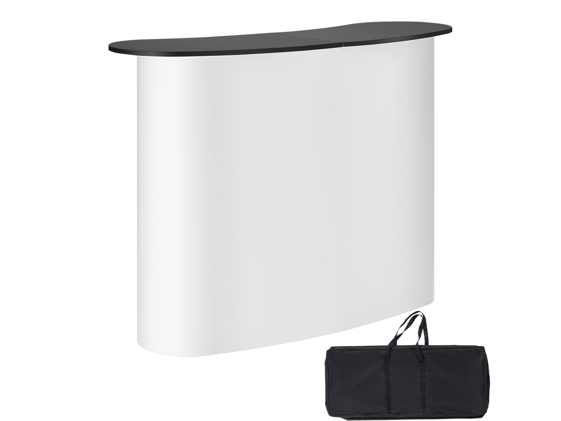 Mesa de Pódio Portátil para Feiras Comerciais VEVOR 51 18Inch X 18 31Inch X 37 4Inch Estande de Balcão de Exposição com Parede