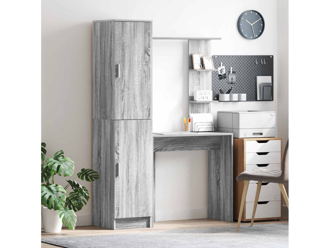 Vidaxl Mesa 2 Pcs Cinza Sonoma