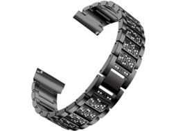 Pulseira De Metal Preta Para Relógio, Elegante E Simples, Confortável