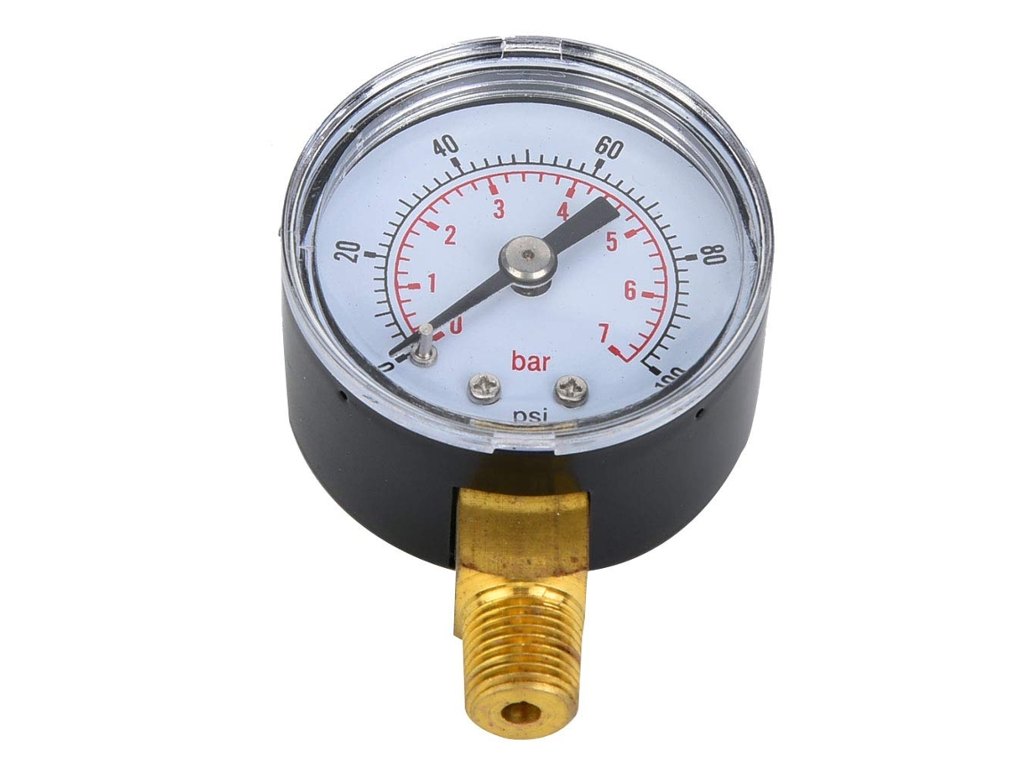 Manômetro Mecânico Com Conexão Inferior Bspt De 8 Polegadas Para Medição Precisa De Pressão.