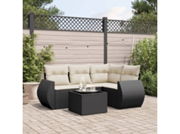 Conjunto de Sofás de Jardim HARLANV1 com Almofadões Madeira Abeto de Douglas