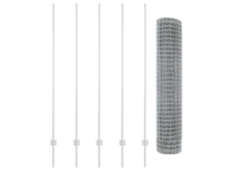 Conjunto 1 Barreira Externa Vidaxl Prateado Aço (10 X 1,6 M)