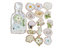 35 adesivos decorativos pet, alta transparência, scrapbooking, calendário | S/MARCA