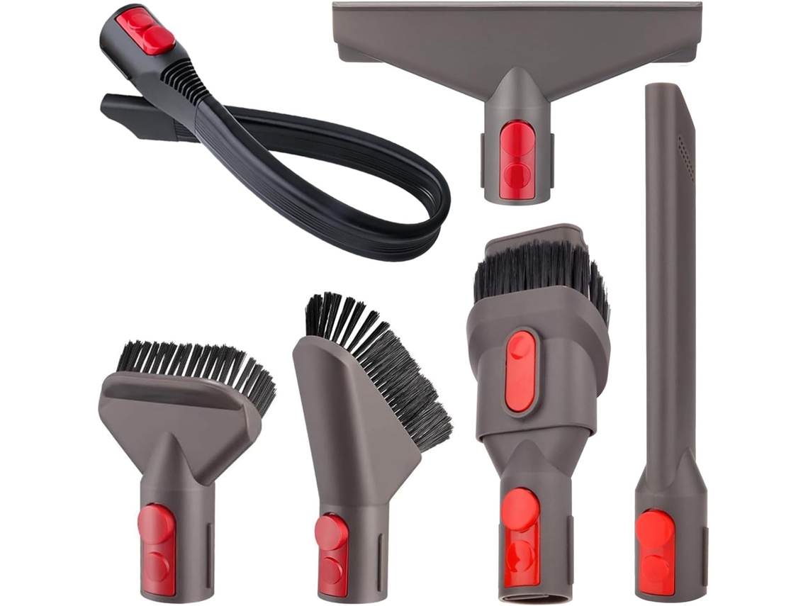 Acessórios Aspirador De Pó Para Dyson V7 V8 V10 V11 V12 V15, Incluindo Bocal Flexível Para Frestas E Cabeças De Escova De Substituição (6 Pcs) Cuich