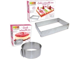 Molduras Extensíveis SCRAPCOOKING Círculo e Rectângulo (Aço - 2 Un)