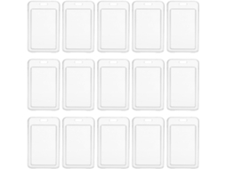 Pacote com 24 Stobaza Porta crachás de Plástico Transparente, Finos e À Prova D'água, Ideais para Escritório T