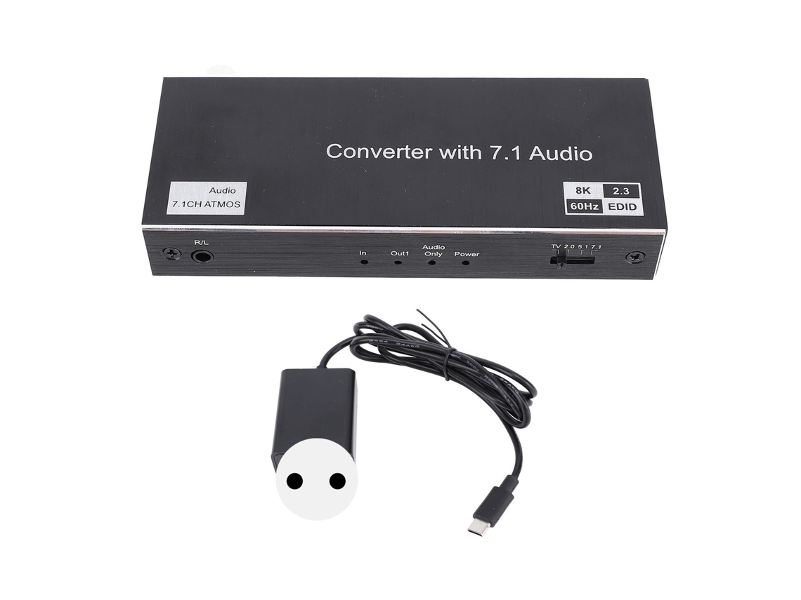 Splitter De Interface De Display 8k 3d Hd 40gbps 1 Entrada 2 Saídas Para Hdtv Projetor Plugue Eu