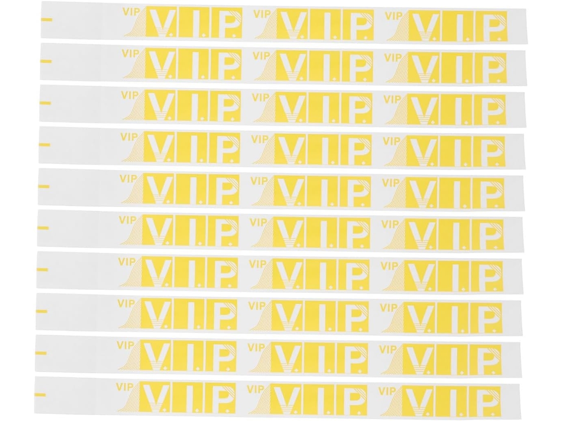 Operitacx 100 peças Vip Eventos Concertos e Festas Exposições Atividades resistentes à água
