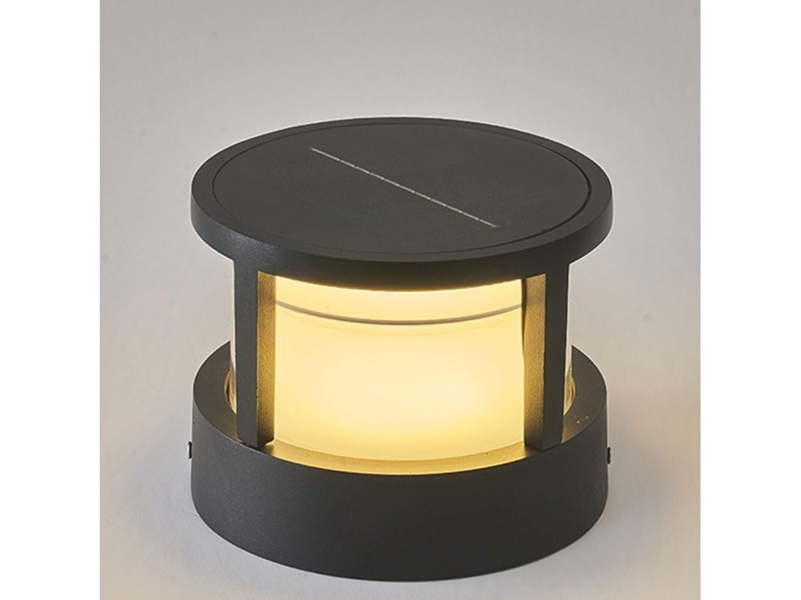 Poste De Luz Solar De 6,3 Polegadasiluminação Decorativa De Villa Com Pátio Preto Em Estilo Industrial Zeuxo