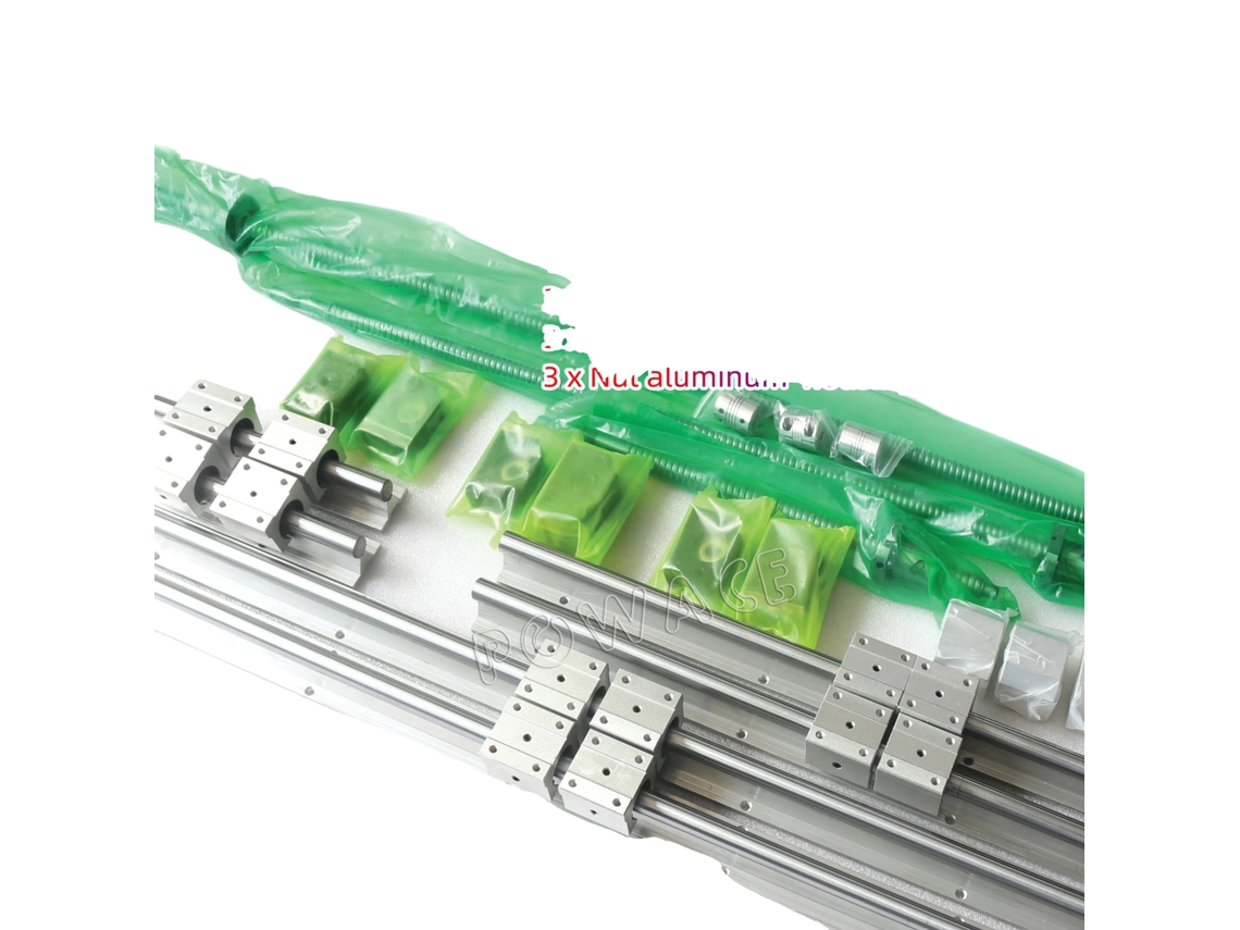 Conjunto De Guia Linear Cnc, Opções De Comprimento Sbr16, Comprimentos De Parafuso De Esfera Sfu1605, 300mm 1000mm 1300mm Oem