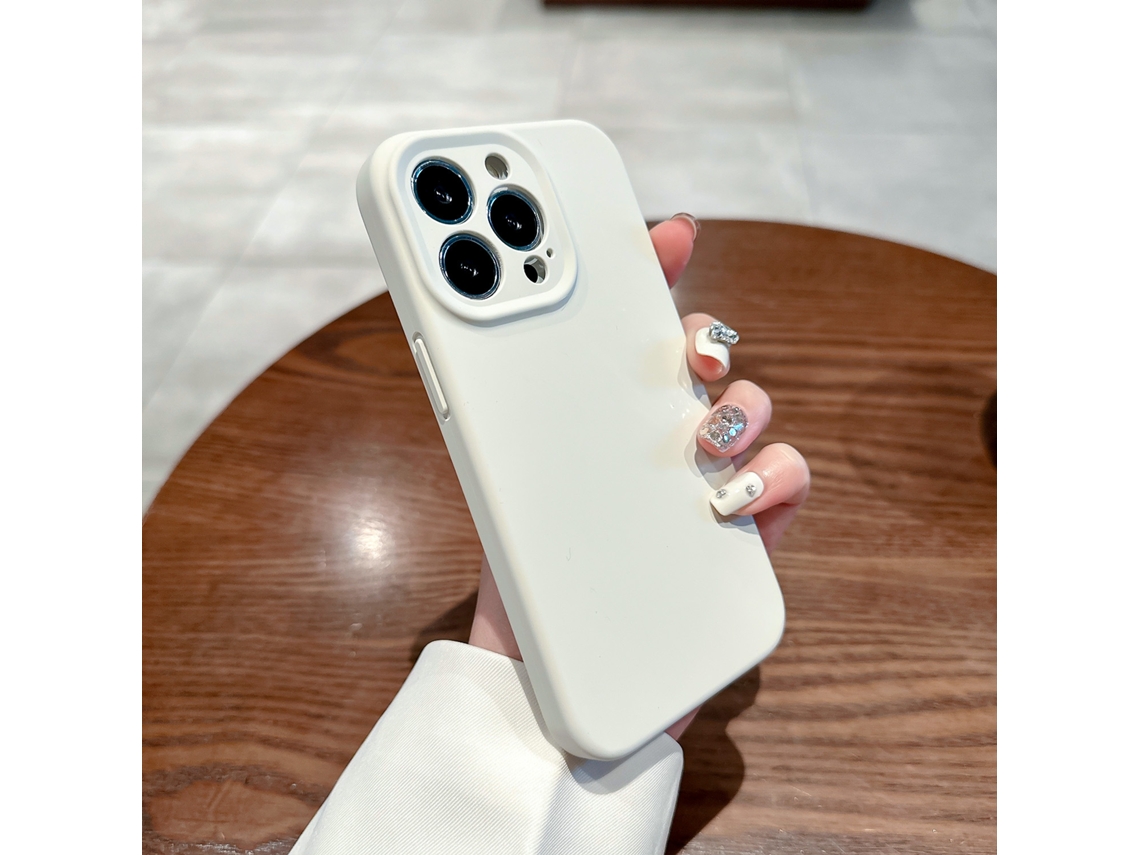 Capa Para Iphone (branca (magnética), Apple 16 Pro Max), Silicone Líquido, Resistente A Quedas, Com Fixação Magnética Magsafe.