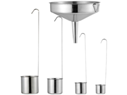 Conjunto De Funil Cozinha Frcolor Em Aço Inoxidável Para Despejar Líquidos, Com Conchas De 50ml E 250ml, Filtro Para