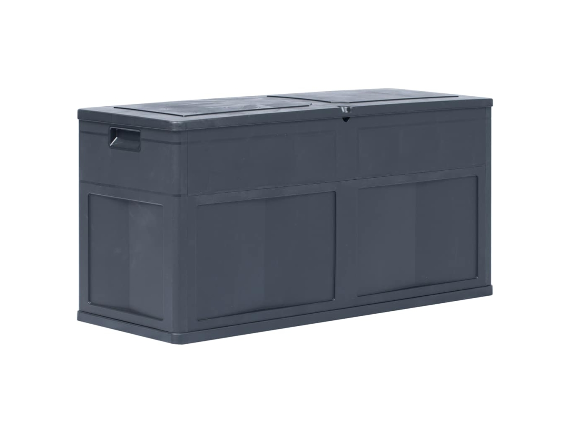 Vidaxl Caixa De Arrumação Para Jardim 320 L Preto