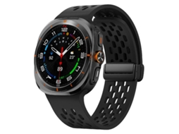 Bracelete Para Samsung Galaxy Watch Ultra (47mm) - Malha Magnética De Silicone - Preta