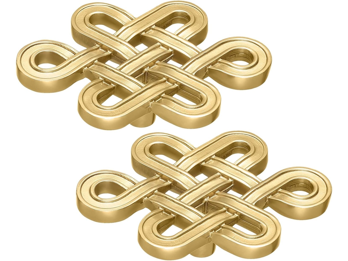 Abaodam Conjunto De 2-puxadores Armário Em Latão Dourado, Design Moderno E Toque Delicado, Ideal Para Quarto E