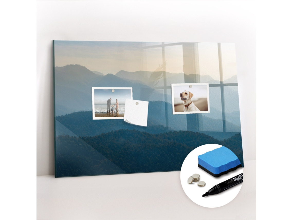 Quadro Magnético Decorativo Abstração De Paisagem Para A Cozinha Espelharte (60x40 Cm)