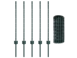 Conjunto 1 Barreira Externa Vidaxl Verde Aço (10 X 0,8 M)