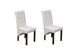 Vidaxl Cadeiras De Jantar 2 Pcs Couro Artificial Branco