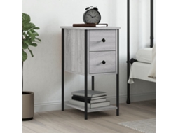 Vidaxl Mesa De Cabeceira 32x42x70 Cm Derivados Madeira Sonoma Cinza