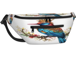 Bolsa de Ombro Unissex Tropicallife com Estampa Colorida de Coroa de Pássaros 38 X 25 9 X 19 Cm Design Pa Impe