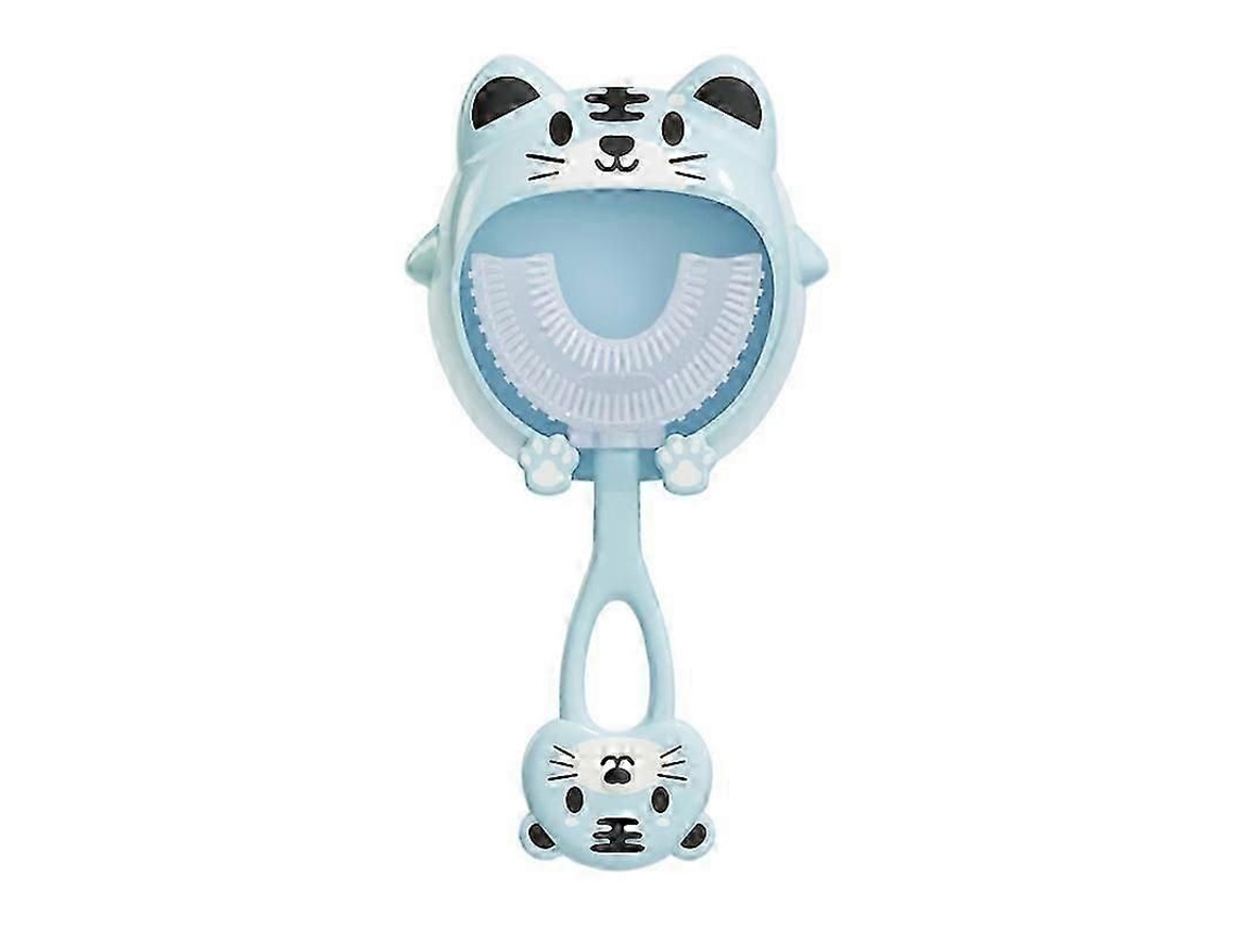 Escova de Dentes Infantil em Formato U, Silicone para Crianças, Limpeza Completa 360 ​​graus , Cuidados Bucais Bebê GOKOCO