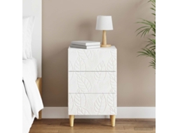 Vidaxl Mesa-de-cabeceira Branco Brilhante 43 X 39,5 X 66,5 Cm
