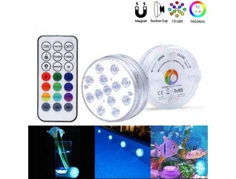 Led Swimming Pool Light Led Submersible Starlight Ip68 Multi-Color Underwater Lights With Remote Control Waterproof Bathtub Lights 2Pcs
