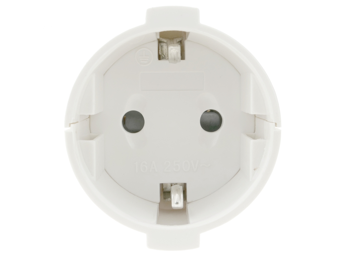 Weißer Dreifach-Schuko-Adapter 16A 250V 50516