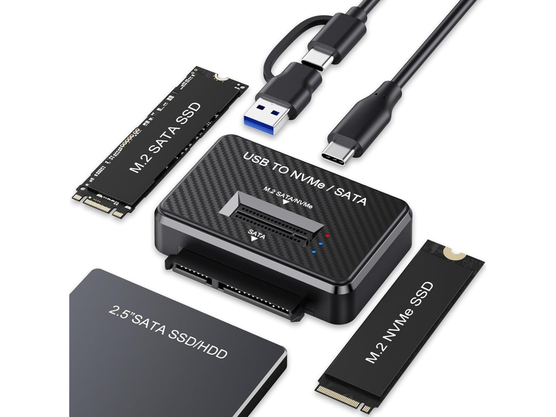 Caixa M.2 Nvme Sata Ssd, 10gbps, Usb Para Nvme, Para Ssd M.2 Nvme/sata E Hdd/ssd Sata De 2,5 Polegadas, Plug Play Hexinyigjly