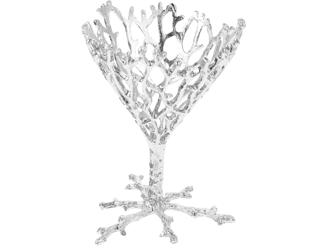Suporte Metálico Oco Nuobesty Para Bola De Cristal Decorativa, Base Pequena Prateada Para Exibição Em Mesa, Suporte