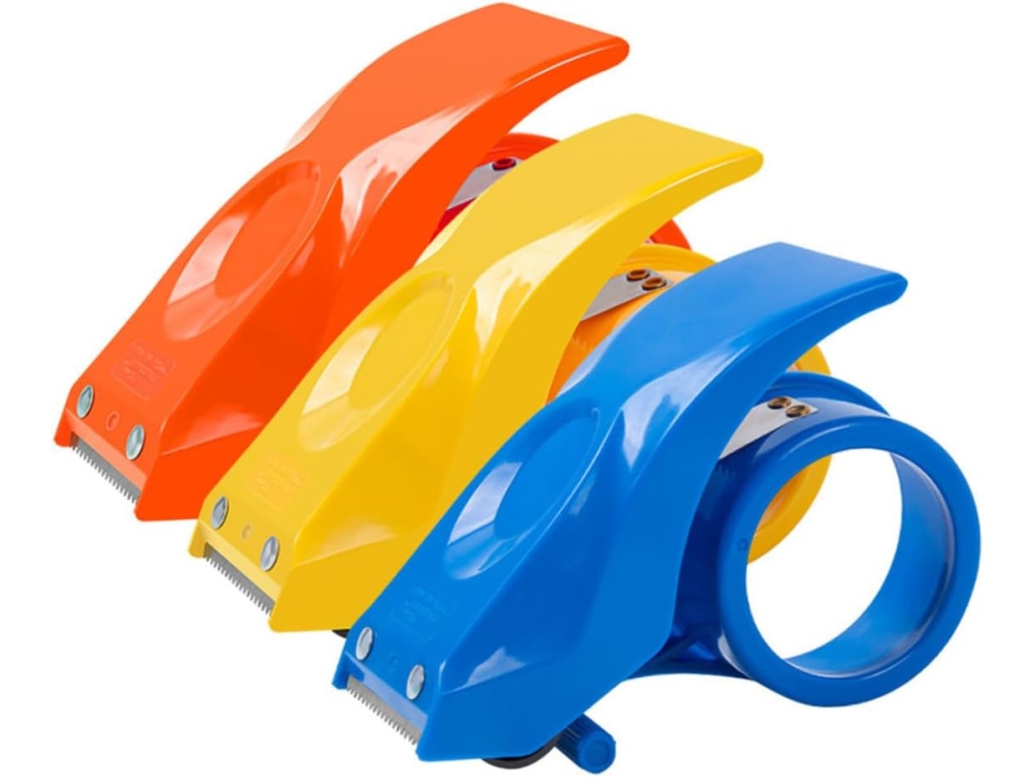 Dispensador De Fita Adesiva Cabilock 3 Peças, Design Ergonômico E Cortador Fácil, Material Plástico, Adequado Para Selar