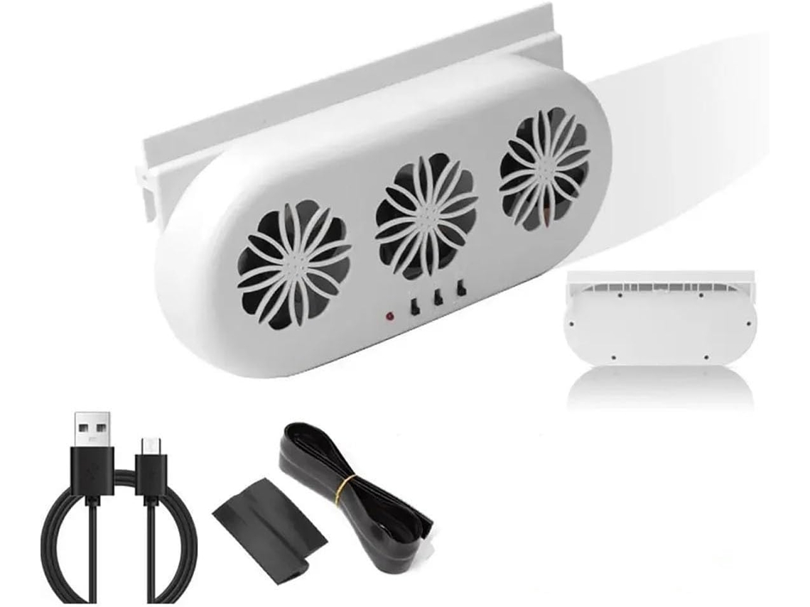 Ventilador Solar Usb Para Carro – Silencioso E Compacto A