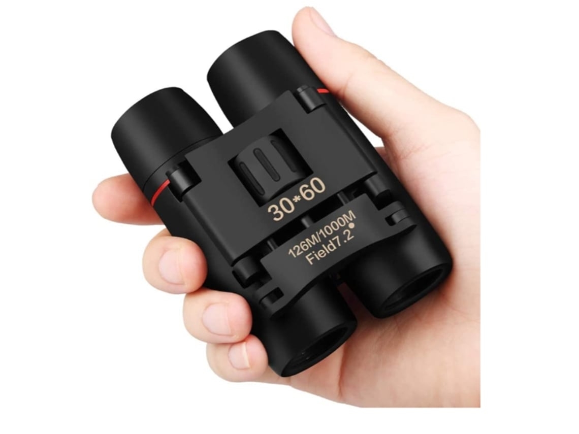 Mini Binóculos Dobráveis Portáteis Compactos para Crianças e Adultos Observação de Pássaros À Prova Dágua Montanhismo Preto USHION