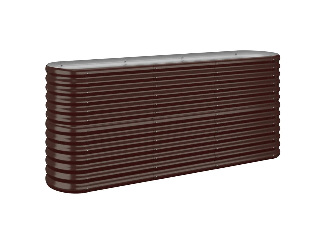 Vaso de jardim VIDAXL Marrom Aço (152x40x68cm)