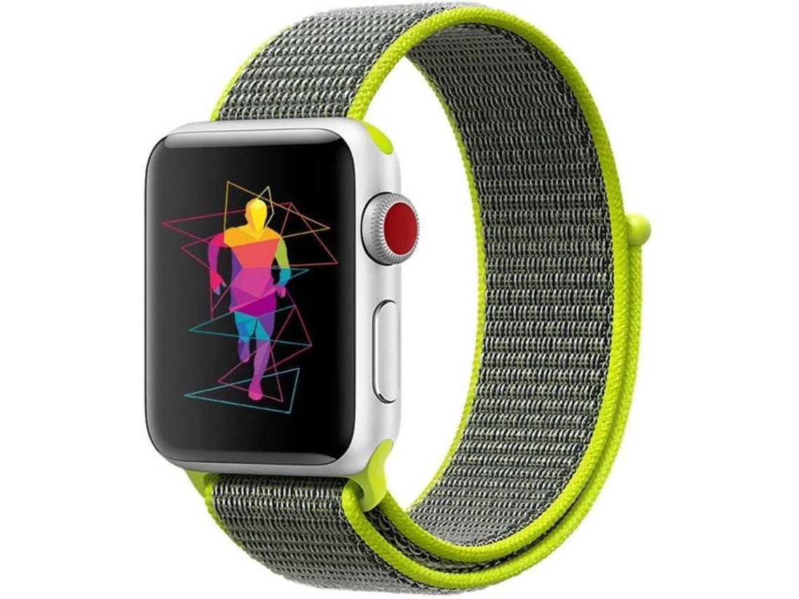Bracelete Apple Watch 38/41 mm SWISSTEN Nylon (Verde)