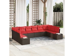Vidaxl Conjunto De Sofá De Jardim 10 Unid. 9-número De Lugares