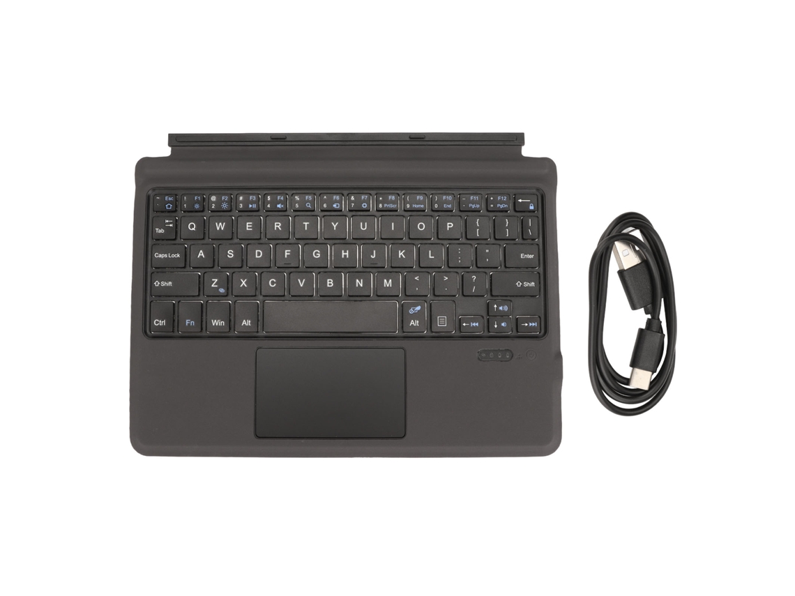 Teclado Sem Fio Bluetooth Fino Leve Recarregável Com Touchpad Para Surface Go 3 Aquaforge