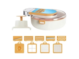 1 Conjunto De Picador De Vegetais Atualizado Com Recipiente, Fatiador De Alimentos Manual Multifuncional Para Serviços Pesados ​​para Cebola, Pepino,