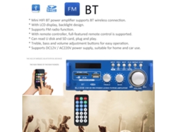 Amplificador De Áudio Mini 12v/220v Com Bt 300w