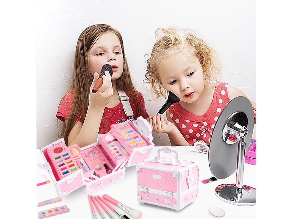 Kit De Maquiagem Para Meninas Brincar Com Maquiagem Princesa Caixa De Maquiagem Tóxico Seguro Presente De Natal Aniversário
