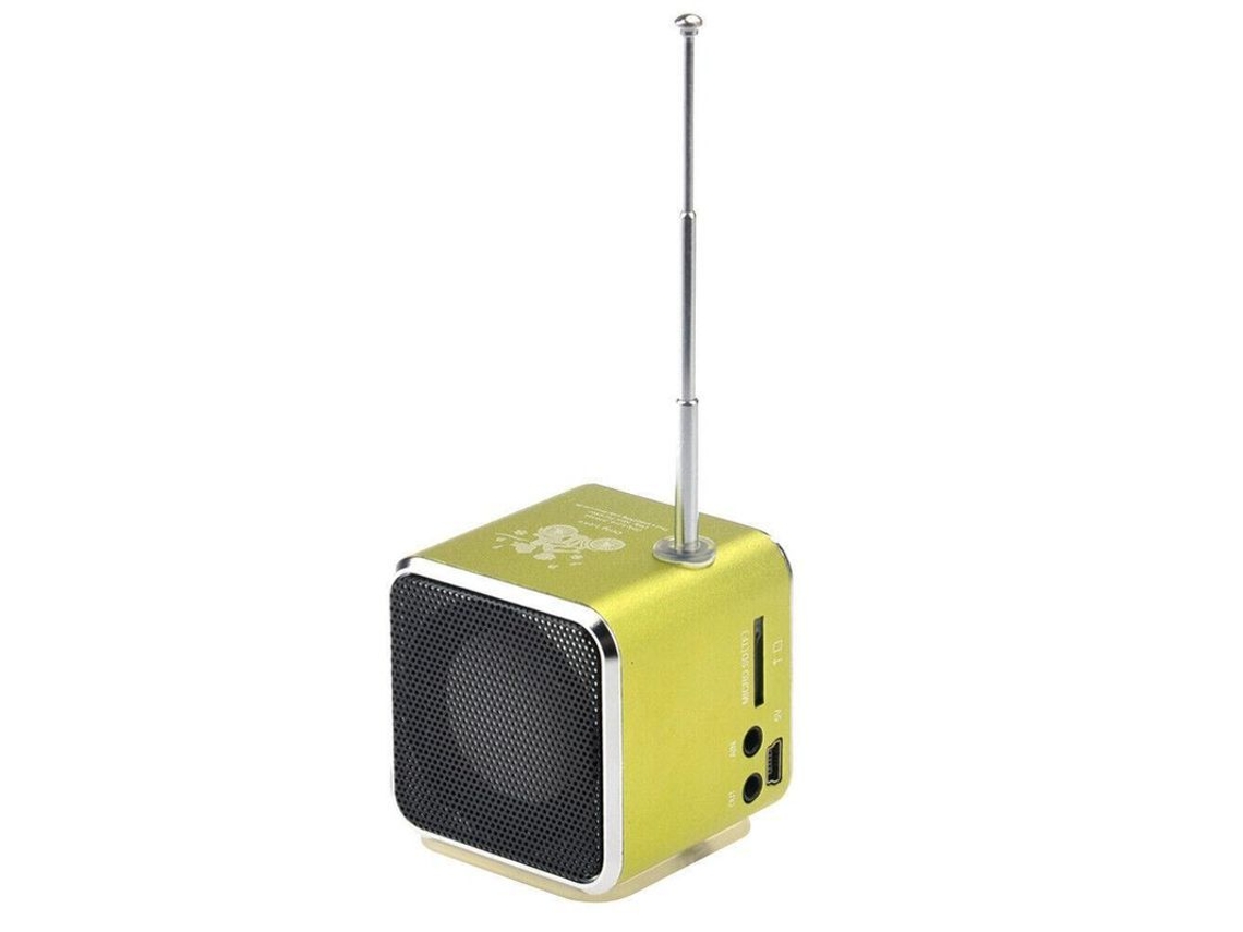 2026-reprodutor De Música Portátil Mp3/4 Com Alto-falante, Rádio Fm, Cartão Micro Sd/tf E Porta Usb Wsk Verde